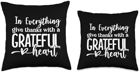 In Everything Give Thanks With a Grateful Heart Thanksgiving Throw Pillow - Image 3