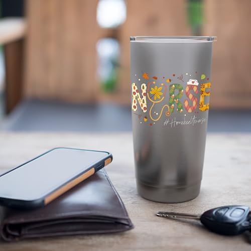 Thankful Thanksgiving Home Health Nurse Life Men Women Stainless Steel Insulated Tumbler - Image 7