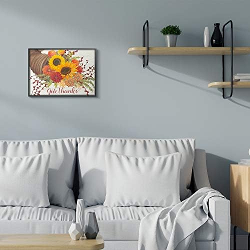 Autumn Cornucopia Thanksgiving Gratitude, 16 x 20 Inch Framed Giclée Print - Image 3