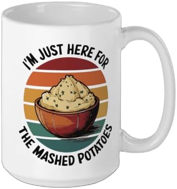 I'm Just Here For The Mashed Potatoes Ceramic Mug, White, 15oz - Image 2