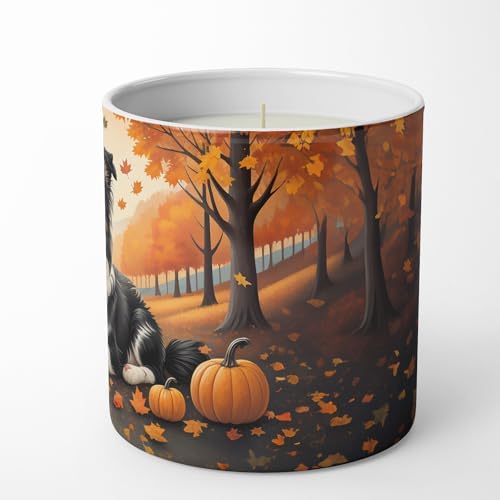 Caroline's Treasures DAC1022CDL Border Collie Fall Decorative Soy Candle Nature Soy Wax Essential Oil Home Decor Ideal for Bedroom Kitchen Bath Office Gift, 10 oz - Image 5