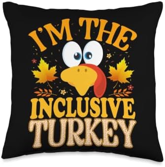 Thanksgiving Turkey I'm The Inclusive Matching Throw Pillow by Unknown
