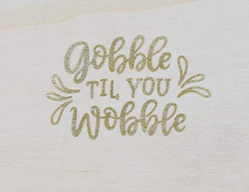 Perfect Stix - 10" Wood Plate "Gobble Til You Wobble" - 10" Disposable Wooden Plates with Thanksgiving Theme Print"Gobble Til You Wobble"- Pack of 25ct, Gobble Plates - Image 7