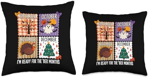 I'm Ready for The BER Months Halloween Thanksgiving Xmas Fun Throw Pillow - Image 3