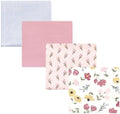 Hudson Baby Unisex Baby Cotton Poly Flannel Receiving Blankets, Soft Painted Floral, One Size by HudsonBaby