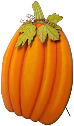 Glitzhome Fall Decorations Outdoor 37.5" Large Metal Pumpkin Decor Yard Stake or Hanging Sign for Home Outside Garden Lawn Porch Thanksgiving Decorating - Image 6