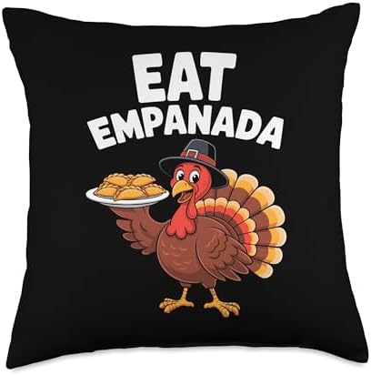 Thanksgiving Turkey Eat Empanada Pinoy Food Throw Pillow by Unknown