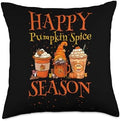 Autumn Thanksgiving Pumpkin Spice Costume Happy Pumpkin Spice Season Coffee Latte Lovers Fall Throw Pillow, 18x18, Multicolor by Unknown
