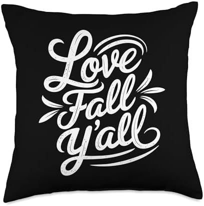 Love Fall Y'all, Family Thanksgiving Friends Giving Throw Pillow by HadleyDesigns