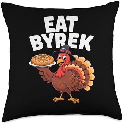 Thanksgiving Turkey Eat Byrek Throw Pillow by Unknown