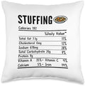 Stuffing Nutrition Facts Thanksgiving Food Family Matching Throw Pillow by Unknown