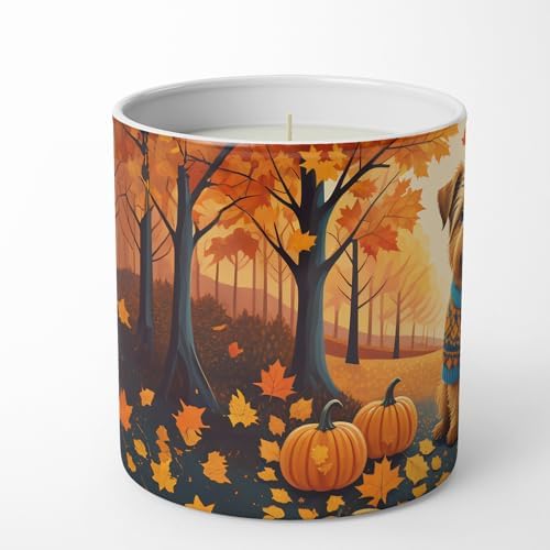 Caroline's Treasures DAC1060CDL Norfolk Terrier Fall Decorative Soy Candle Nature Soy Wax Essential Oil Home Decor Ideal for Bedroom Kitchen Bath Office Gift, 10 oz - Image 3