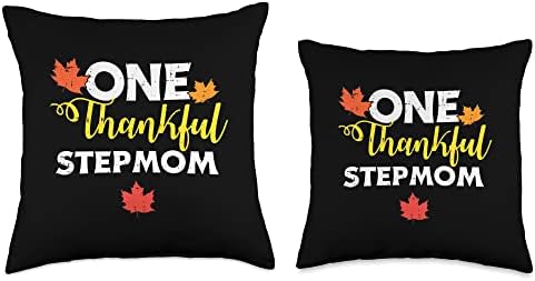 One Thankful Stepmon Thanksgiving Family Matching Step Mom Throw Pillow - Image 3