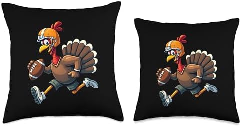 Thanksgiving Football Player Thanksgiving Football Turkey Throw Pillow - Image 3