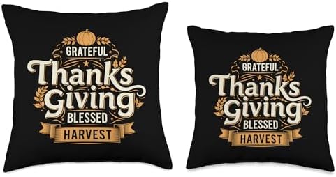 Thanksgiving Blessed Nostalgic Autumn Family Gather 2025 Throw Pillow - Image 3