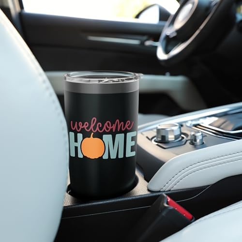 Welcome Home Fall Vibes Autumn Thanksgiving Stainless Steel Insulated Tumbler - Image 6