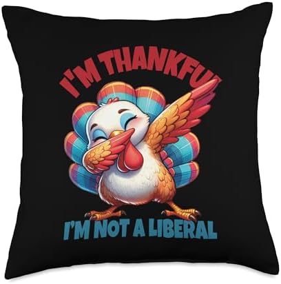 Thank God I’m Thankful I’m Not A Liberal Thanksgiving Throw Pillow by Unknown