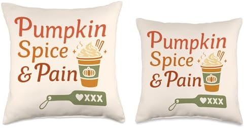 Pumpkin Spice and Pain Funny Fall and Thanksgiving Saying Throw Pillow - Image 3