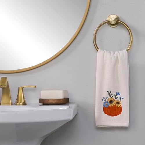 SKL Home Fall/Thanksgiving Pumpkin Bouquet Hand Towel Set-2pc, Natural - Image 5