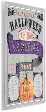 Halloween Fright Night, 13 x 19 Inch Mounted Print on Wall Plaque