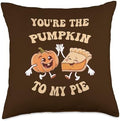 Funny Saying The Pumpkin To My Pie Couple Thanksgiving Throw Pillow by Unknown