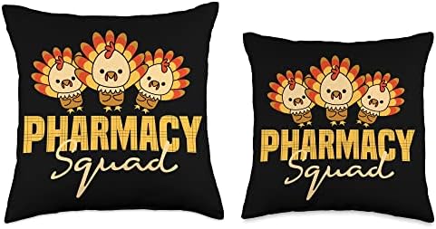 Pharmacy Squad Pharmacist Pumpkin Fall Thanksgiving Throw Pillow - Image 3