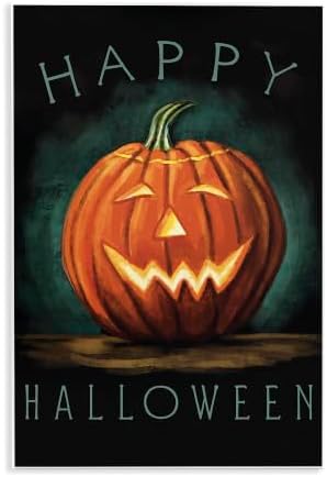 Happy Halloween Jack O, 13 x 19 Inch Mounted Print on Wall Plaque