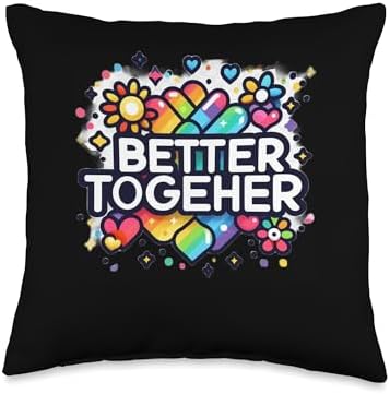 Better Together Dreamz Better Together Gift for Men, Women, Boys, Girls Throw Pillow, 16x16, Multicolor by Unknown