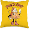 Hilarious Piece Out Thanksgiving Pie - Humor Foodie Lover Throw Pillow by Unknown