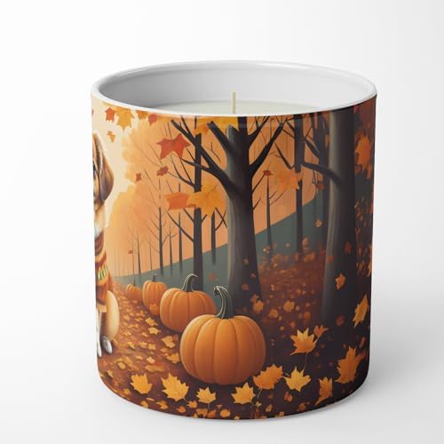 Caroline's Treasures DAC1076CDL Tibetan Spaniel Fall Decorative Soy Candle Nature Soy Wax Essential Oil Home Decor Ideal for Bedroom Kitchen Bath Office Gift, 10 oz - Image 5