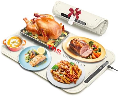 Warming Mat for Food,VEPOKA Food Warmer Mat for Countertop by VEPOKA