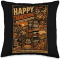 Happy Thanksgiving Grateful Hearts Blessed Lives Throw Pillow by Unknown
