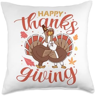 Thanksgiving Turkey Celebration Autumn Feast Throw Pillow by Unknown