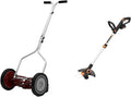 American Lawn Mower 5-Blade Push Reel Lawn Mower and Worx GT3.0 20V PowerShare 12" String Trimmer & Edger