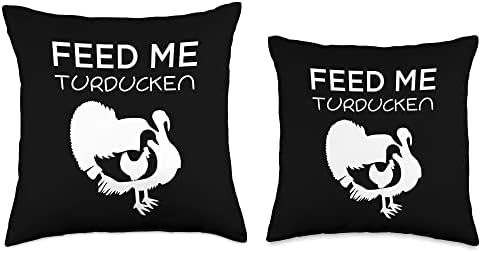 Thanksgiving or Christmas Feed Me Turducken Throw Pillow - Image 3