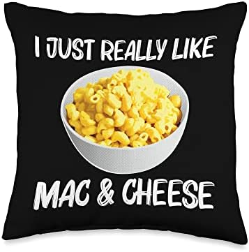 Cool Mac And Cheese For Men Women Macaroni Food Thanksgiving Throw Pillow by Unknown