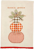 Mud Pie Gobble Gobble Thanksgiving Hand Towel, Turkey Applique Tea Towel by MudPie