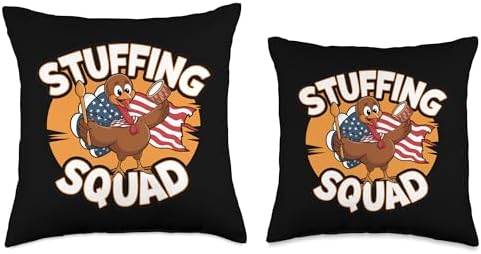 Thanksgiving Turkey Stuffing Squad Thanksgiving Turkey Throw Pillow - Image 3