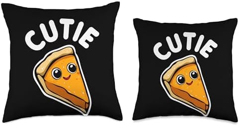 Cute Cutie Pumpkin Pie Thanksgiving Slice Food Cuteness Fun Throw Pillow - Image 3