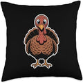 Funny Turkey Thanksgiving Throw Pillow by Unknown