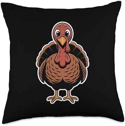 Funny Turkey Thanksgiving Throw Pillow by Unknown