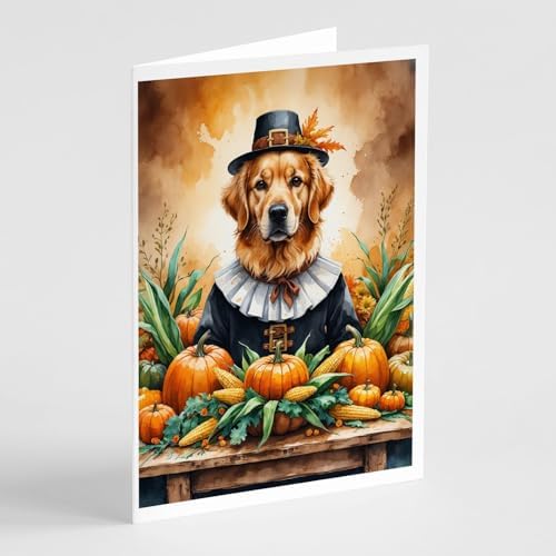 Caroline's Treasures Golden Retriever Dogs Blank 5x7 Note Cards Set of 8 by CarolinesTreasures