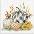 Stupell Industries 'Fall Patchwork Patterned Pumpkins', Canvas Art, 24 x 24 Inches, Easy to Hang and Sturdy, Made in USA, by Nan by StupellIndustries