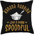 Thanksgiving - Banana Pudding Puding Lover Designs Dessert Banana Cream Pudding Quote Throw Pillow, 18x18, Multicolor by Unknown