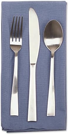 DII Solid Pastel Napkin Set Cotton, Machine Washable, 20x20 Inch, Stonewash Blue, 6 Count - Image 2