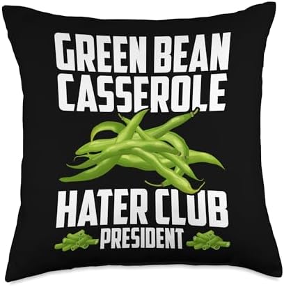 Green Bean Casserole Thanksgiving Dinner String Beans Throw Pillow by Unknown