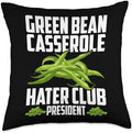 Green Bean Casserole Thanksgiving Dinner String Beans Throw Pillow by Unknown