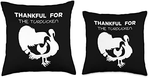 Thankful For The Turducken Thanksgiving Throw Pillow - Image 3