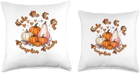 Thanksgiving Autumn Fall Take Me to The Pumpkin Patch Throw Pillow - Image 3