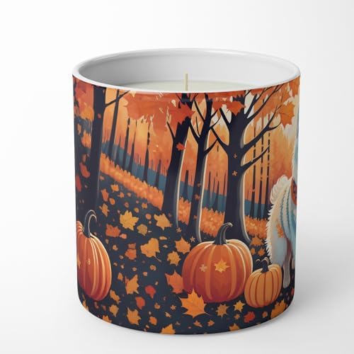 Caroline's Treasures DAC1006CDL American Eskimo Fall Decorative Soy Candle Nature Soy Wax Essential Oil Home Decor Ideal for Bedroom Kitchen Bath Office Gift, 10 oz - Image 3